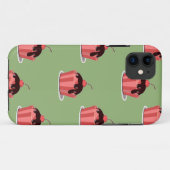 Coques Case-Mate iPhone Coupes de crème glacée rose sur vert (Dos (Horizontal))
