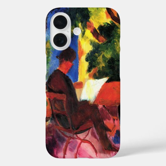 Coques Case-Mate iPhone Couple à la table du jardin par August Macke (Verso)