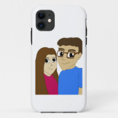 Coques Case-Mate iPhone couple Chibi (Dos)