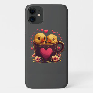 Case-Mate iPhone Case Couple de canard romantique en forme de coeur, Sai
