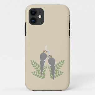 Coque iPhone 11 Couple de cockatiels
