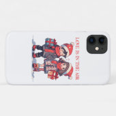 Coques Case-Mate iPhone Couple de Noël - L'amour est dans l'air (Dos (Horizontal))