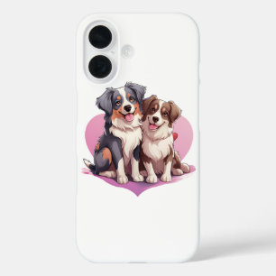 Coques iPhone 16 Couple d'espagnol doux Cavalier dans le coeur