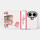 Coques Case-Mate iPhone Couple d'ours en peluche Saint-Valentin Case-Mate  (Verso (horizontal))