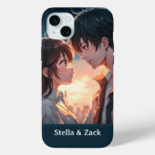 Coques Case-Mate iPhone Couple du coucher de soleil d'Anime (Verso)