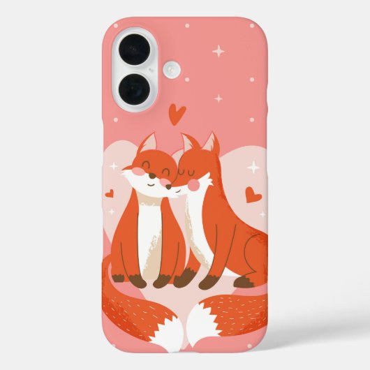 Coques Case-Mate iPhone Couple Fox amoureux (Verso)
