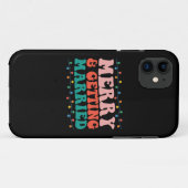 Coques Case-Mate iPhone Couple joyeux et marié de Noël Groovy (Dos (Horizontal))