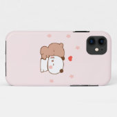 Coques Case-Mate iPhone Couple mignon Panda Ours amour, Rose (Dos (Horizontal))