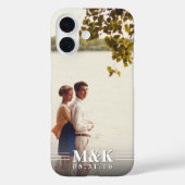 Coques Case-Mate iPhone Couple Monogramme Photo personnalisée (Verso)
