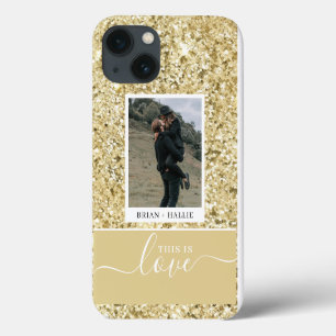 Case-Mate iPhone Case Couple Photo White Gold Parties scintillant Sparkl
