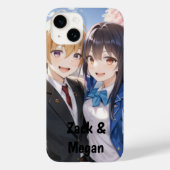 Coques Case-Mate iPhone Couple romantique Anime - Étudiants Selfie Persona (Verso)