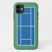 Coques Case-Mate iPhone Cour de Tennis Bleu et Vert Style déstressé (Dos)
