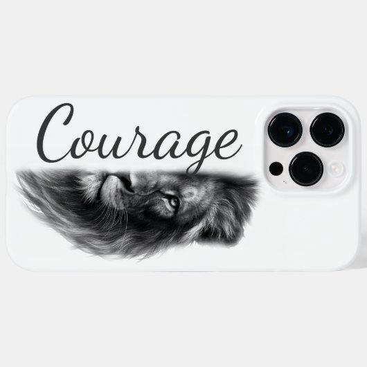 Coques Case-Mate iPhone Courage Lion Artistic Minimal- (Verso (horizontal))