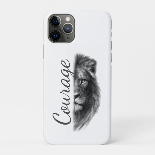 Coques Case-Mate iPhone Courage Lion Artistic Minimal- (Dos)