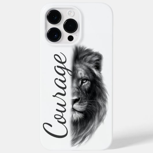 Coques Case-Mate iPhone Courage Lion Artistique Minimal- (Verso)