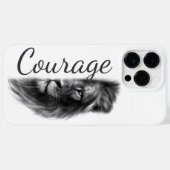 Coques Case-Mate iPhone Courage Lion Artistique Minimal- (Verso (horizontal))