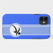 Coques Case-Mate iPhone Courant bleu (Dos (Horizontal))
