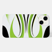 Coques Case-Mate iPhone Courbe Abstraite blanche et noire (Verso (horizontal))