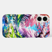 Coques Case-Mate iPhone Courbe fluviale au printemps - Paysage d'Anime (Verso (horizontal))