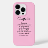 Coques Case-Mate iPhone Courbe rose clair Verse Bible Nom personnalisé Sim (Verso)