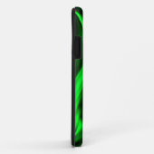 Coques Case-Mate iPhone Courbes ou ondulations vert métallique, foncé (Dos/Droite)