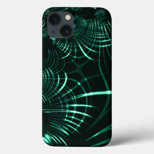 Case-Mate iPhone Case Courbes pointues en mélange vert jungle et néo men