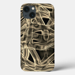 Case-Mate iPhone Case Courbes sur bande, lignes kaki ou beige en relief