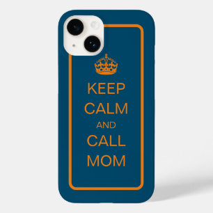 Coque Pour iPhone 14 Couronne "Conserver le calme" et personnalisée [Ap