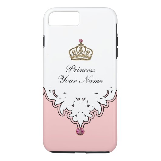 Coques Case-Mate iPhone Couronne de la Reine de monogramme (Dos)
