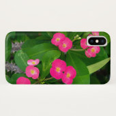Coques Case-Mate iPhone Couronne d'épines fleurs roses (Dos (Horizontal))