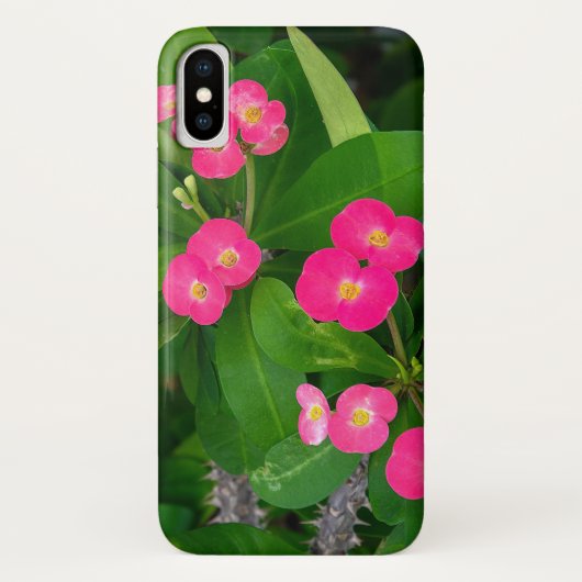 Coques Case-Mate iPhone Couronne d'épines fleurs roses (Dos)