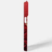 Coques Case-Mate iPhone Couronne d'or sur Arrière - plan rouge Entourée de (Verso / Droite)