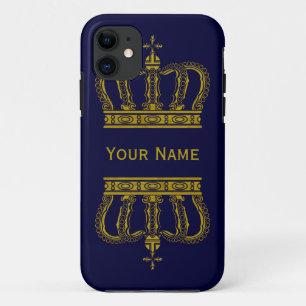 Etui iPhone Case-Mate Couronne d'or + votre texte