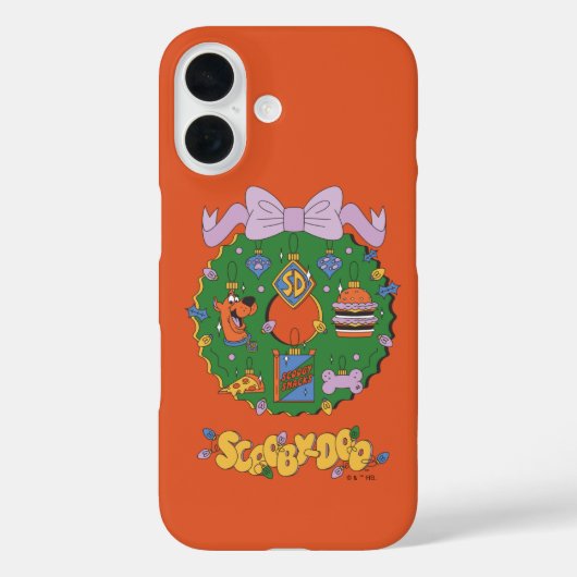 Coques Case-Mate iPhone Couronne graphique de friandises de Noël de Scooby (Verso)