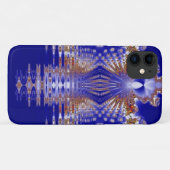 Coques Case-Mate iPhone Couronne Lac Bleu Cristal Fractale (Dos (Horizontal))