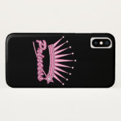 Coques Case-Mate iPhone Couronne rose princesse (Dos (Horizontal))