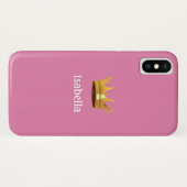 Coques Case-Mate iPhone Couronne sur or Rose (Dos (Horizontal))