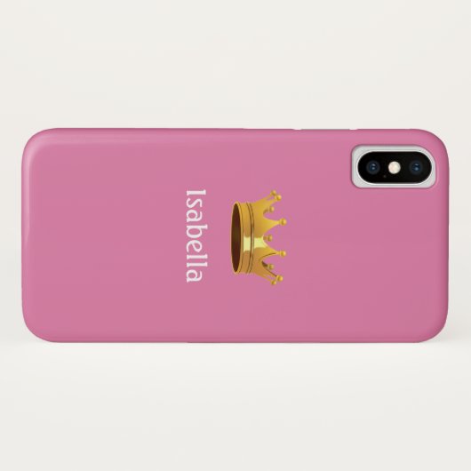 Coques Case-Mate iPhone Couronne sur or Rose (Dos (Horizontal))