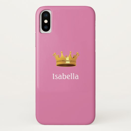 Coques Case-Mate iPhone Couronne sur or Rose (Dos)