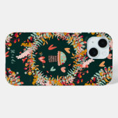 Coques Case-Mate iPhone Couronnes et cœurs de champignons (Verso (horizontal))