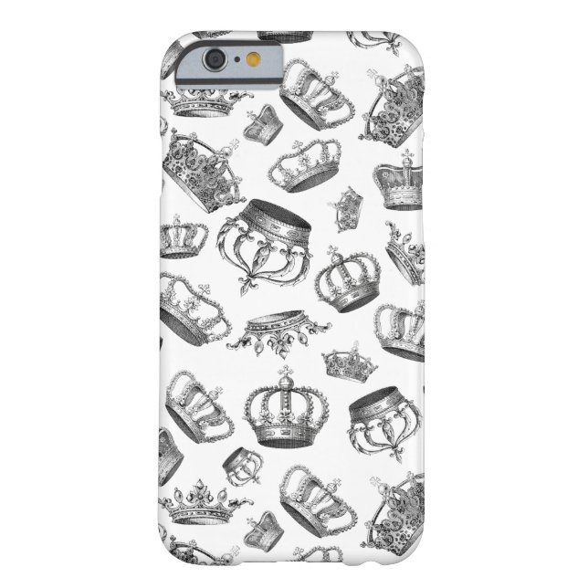Coques Case-Mate iPhone Couronnes royales gravées vintages (Dos)