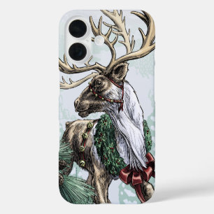 Coques iPhone 16 "Courrier de Noël" Art Reinder de Noël