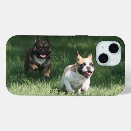 Coques Case-Mate iPhone Course de French Bulldog (Verso (horizontal))