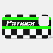 Coques Case-Mate iPhone Course sport automobile à damiers nom du drapeau c (Verso (horizontal))