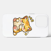 Coques Case-Mate iPhone Coussin de chat endormi mignon (Verso (horizontal))