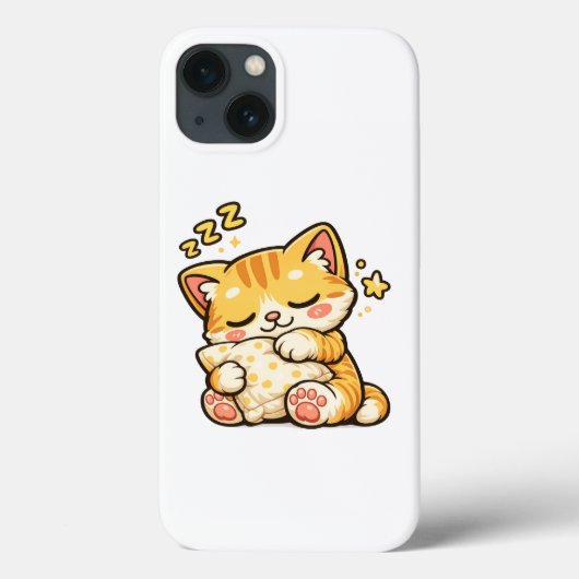 Coques Case-Mate iPhone Coussin de chat endormi mignon (Verso)
