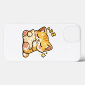 Coques Case-Mate iPhone Coussin de chat endormi mignon (Verso (horizontal))