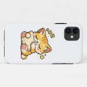 Coques Case-Mate iPhone Coussin de chat endormi mignon (Dos (Horizontal))