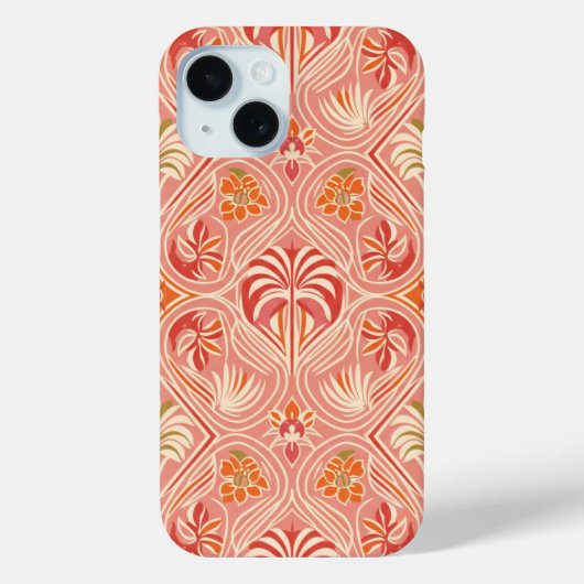 Coques Case-Mate iPhone Coussin décoratif Blush Deco Palm (Verso)