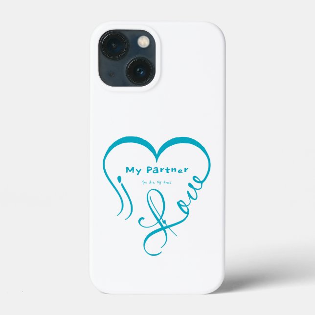 Coques Case-Mate iPhone Coussin décoratif 'J'aime mon partenaire - Vous êt (Verso)